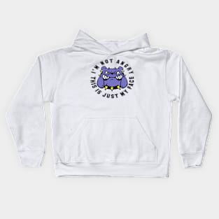 I'm not angry this is just my face Kids Hoodie